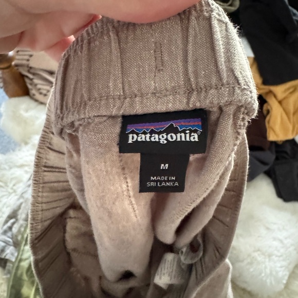 Patagonia Island Hemp Baggies Shorts Tan Brown Stripe Women's Size Medium - Picture 7 of 7